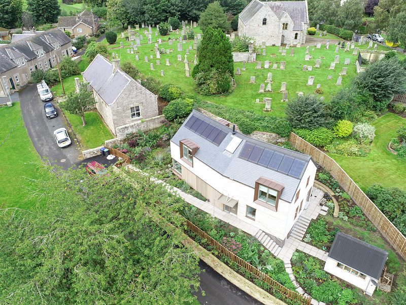 The house from above the churchyard